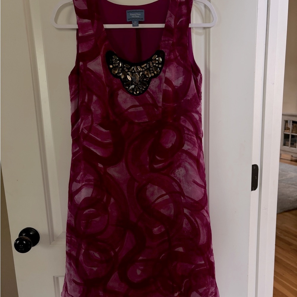 Simply Vera Vera Wang Red Sequin Sheath Dress